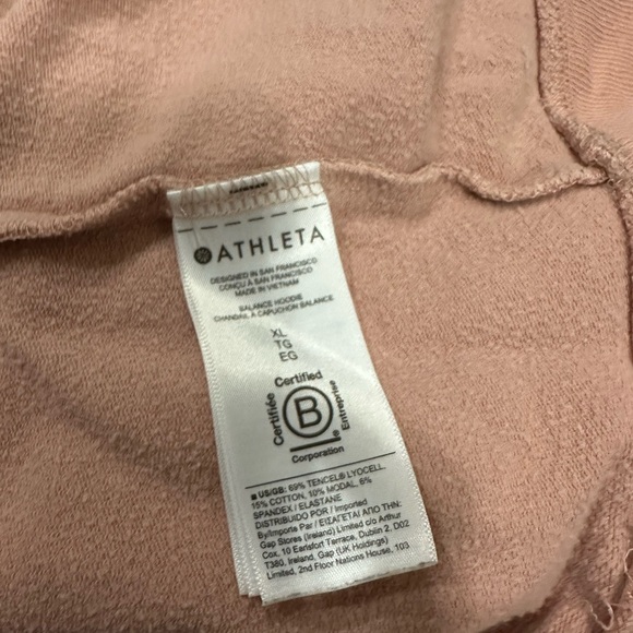 Athleta balance hoodie sweatshirt blush pink size XL style# 982487 - Picture 5 of 7
